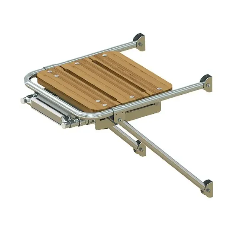 Техномарин Платформа кормовая с трапом 4 ступени белые