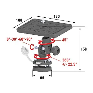 Площадка монтажная на палубу-переборку быстросъемная 040564T