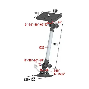 Площадка монтажная на баллон быстросъемная с удлинителем 325 мм 040567T