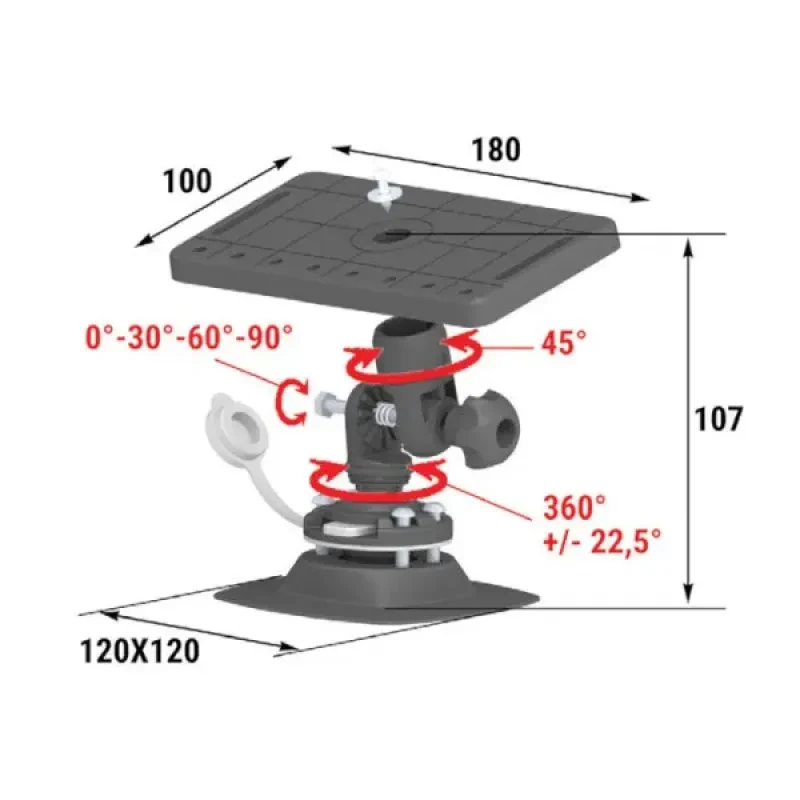 Техномарин Площадка монтажная на баллон быстросъемная