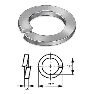 Шайба пружинная (гровер) M12 нерж.A2 (100 шт) D127B-A2 M12