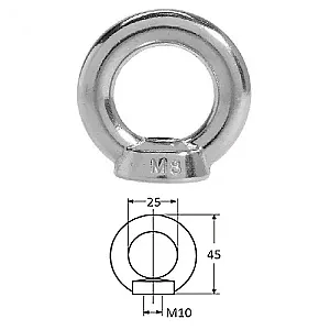 Рым-гайка M10х10мм DIN582 1004-0110