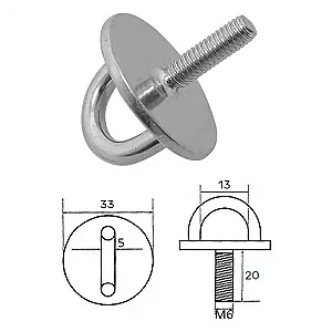 Планка с проушиной 6x20мм крепление винт M6 1026-0106