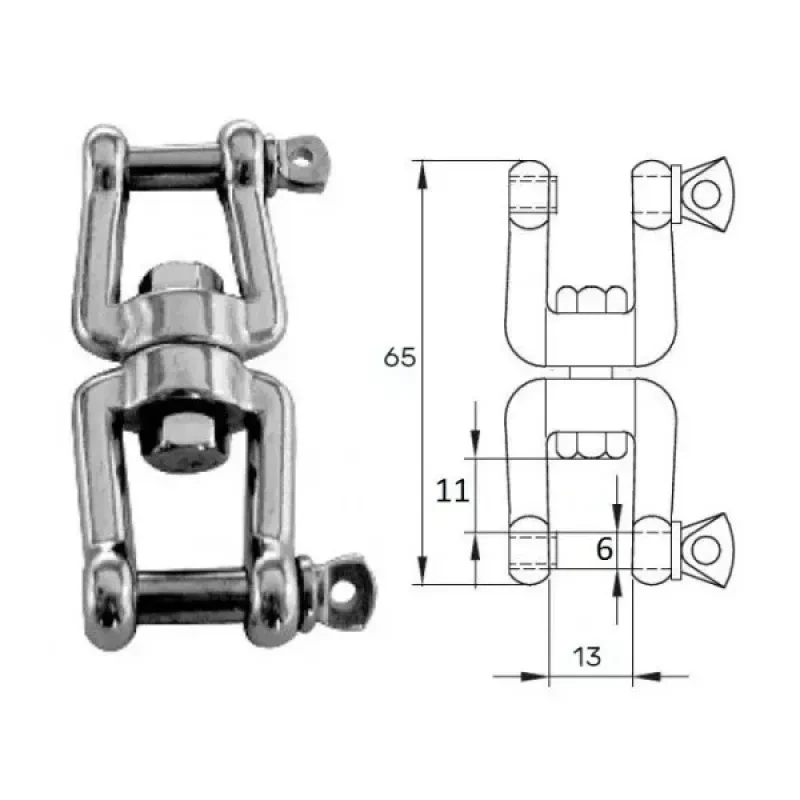 CIM Вертлюг скоба-скоба 6мм