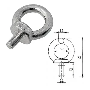 Рым-болт M12x74 (DIN580) 1003-0112