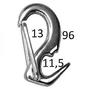 Карабин-крюк пружинный 80мм 002380