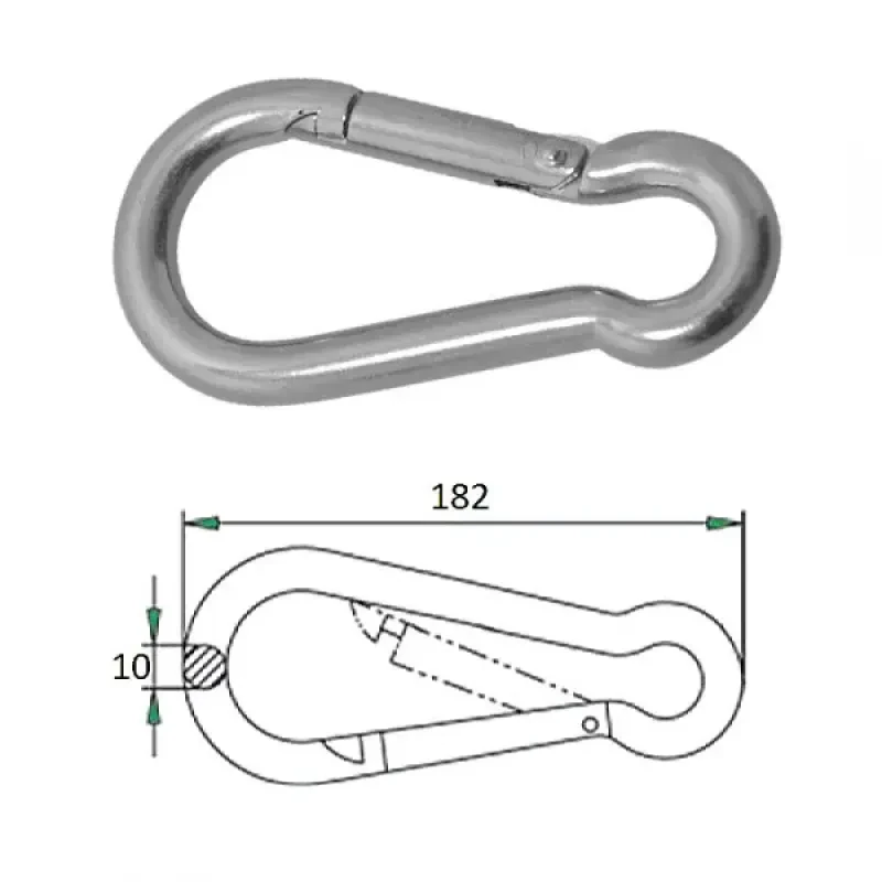 CIM Гак-карабин 10х100мм