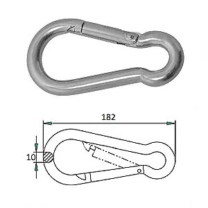Гак-карабин 10х100мм 2601-0110