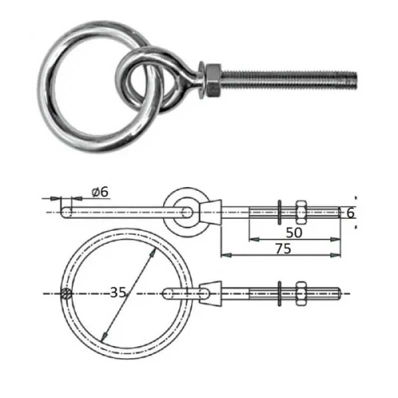 CIM Рым-болт 6х50мм