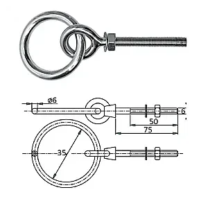 Рым-болт 6х50мм 1005-0106