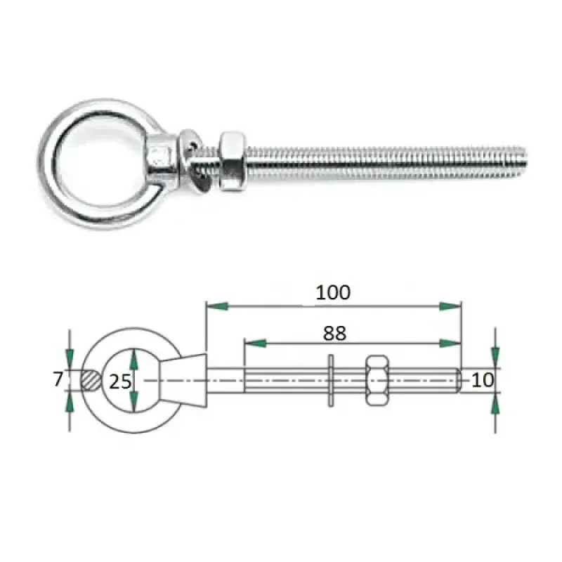 CIM Рым-болт с проушиной 10х100мм