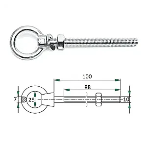 Рым-болт с проушиной 10х100мм 1006-0110