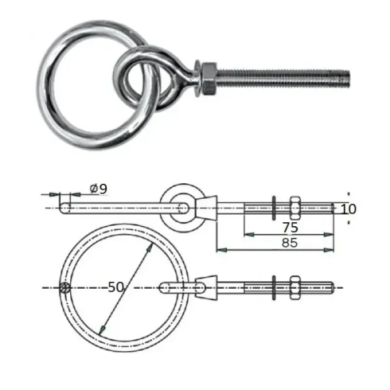 CIM Рым-болт 10х75мм