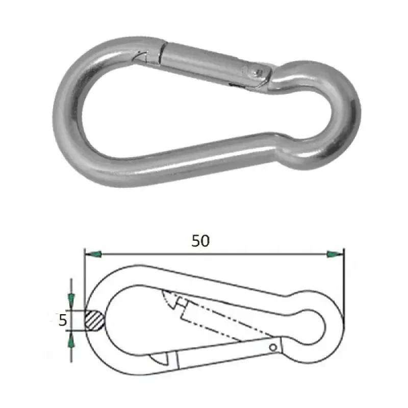 CIM Гак-карабин 5х50мм