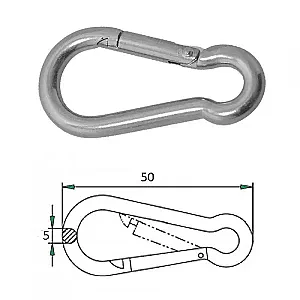 Гак-карабин 5х50мм 2601-0105