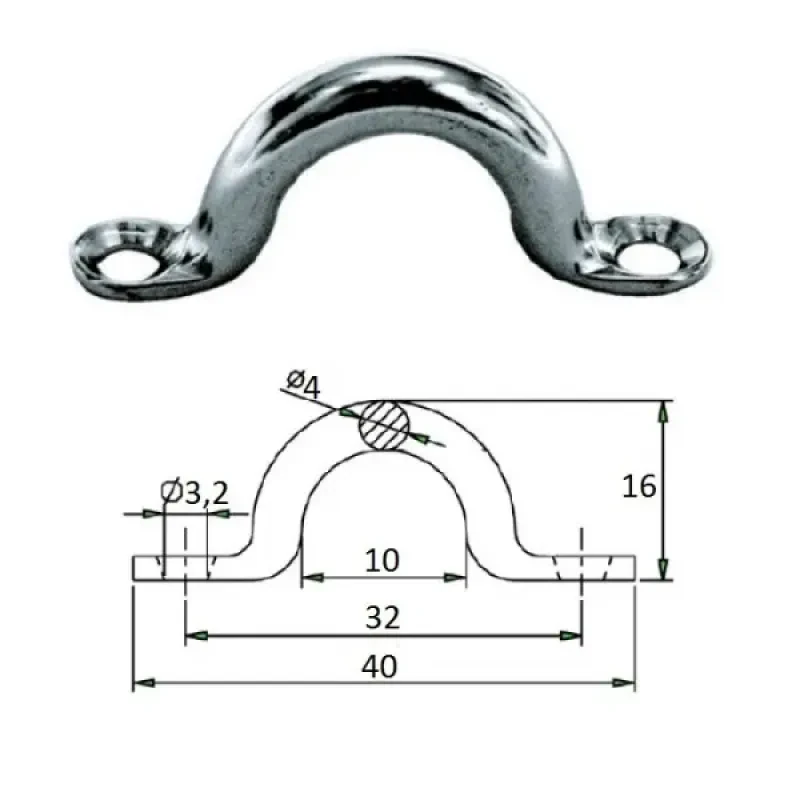 CIM Обушок 4х40мм сталь