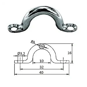 Обушок 4х40мм сталь 1014-0304