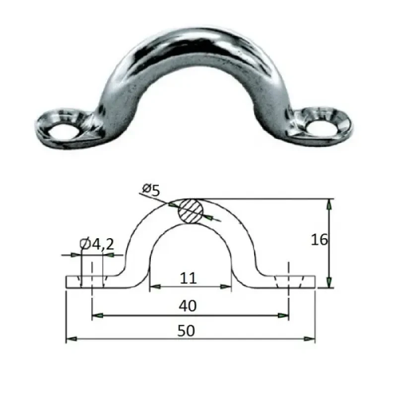 CIM Обушок 5х50мм сталь