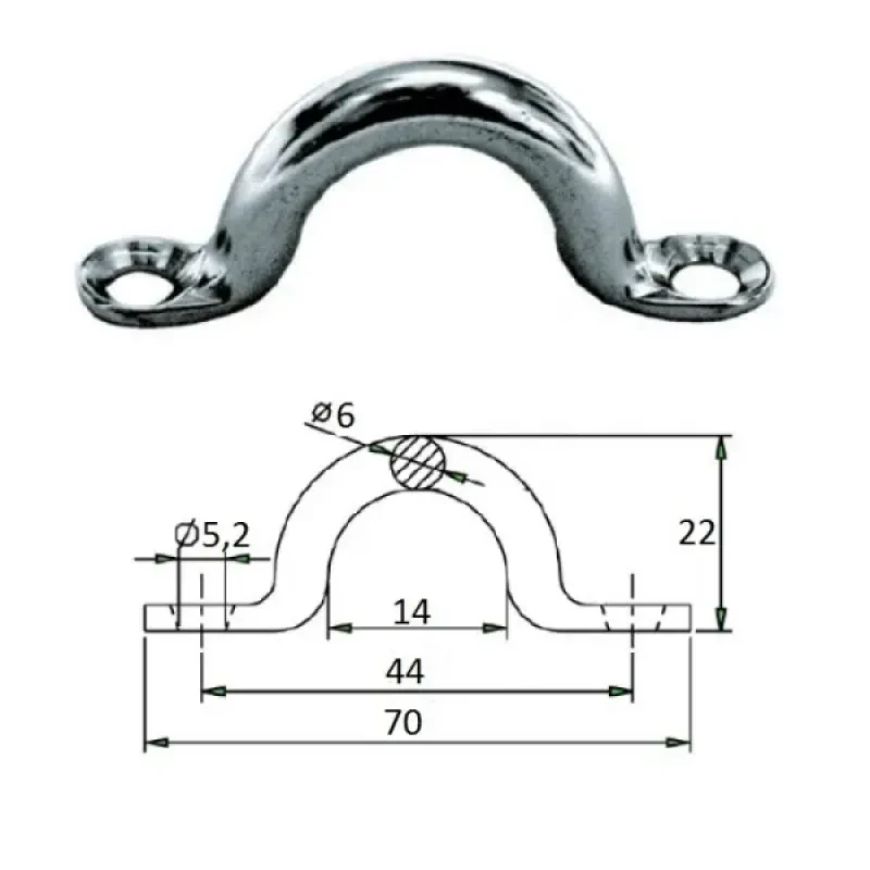 CIM Обушок 6х57мм сталь