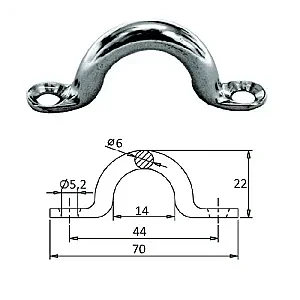 Обушок 6х57мм сталь 1014-0306