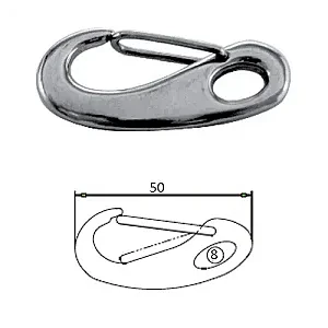Карабин 50мм, нерж.сталь 2607-0105
