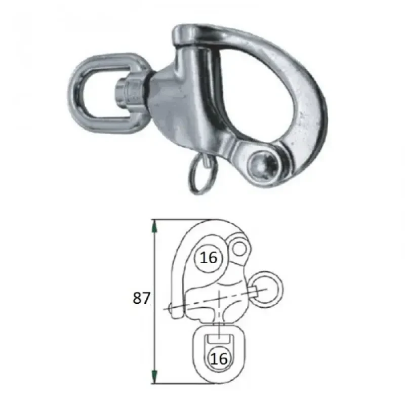 CIM Карабин вертлюжный 16мм