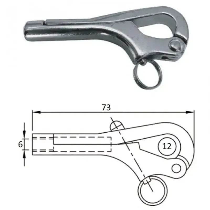CIM Крюк "пеликан" 6 мм