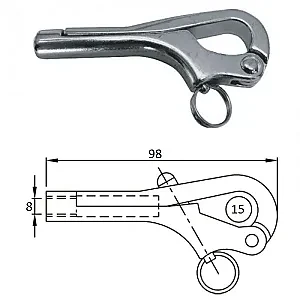 Крюк "пеликан" 8 мм 0304-0108