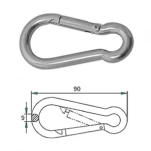 Гак-карабин 9х90мм 2601-0109