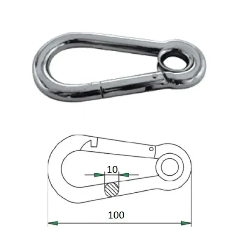 CIM Гак-карабин с проушиной 10х100