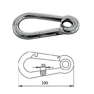 Гак-карабин с проушиной 10х100 2602-0110