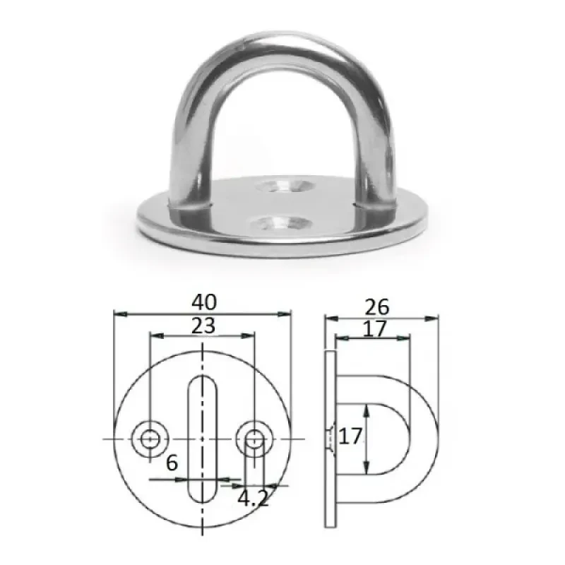 CIM Планка круглая с обухом 6х40мм