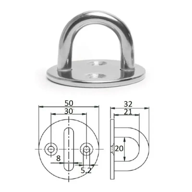 CIM Планка круглая с обухом 8х50мм