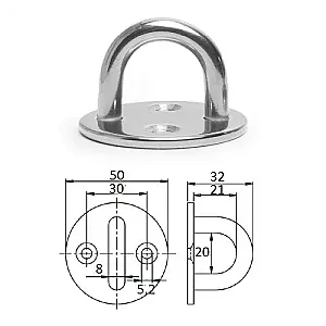 Планка круглая с обухом 8х50мм 1022-0308