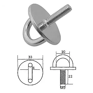 Планка с проушиной 5x20мм крепление винт М6 1026-0105