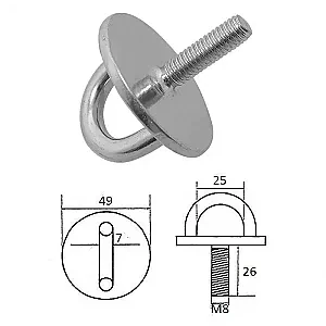 Планка с проушиной 8x32мм крепление винт M10 1026-0108