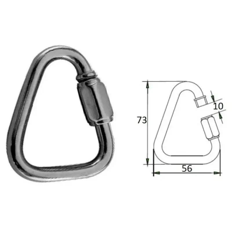 CIM Гак-карабин треугольный 8 мм AISI 316