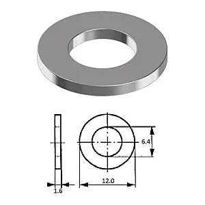 Шайба M 6 нерж.A2 (100 шт) D125A-A2 M 6
