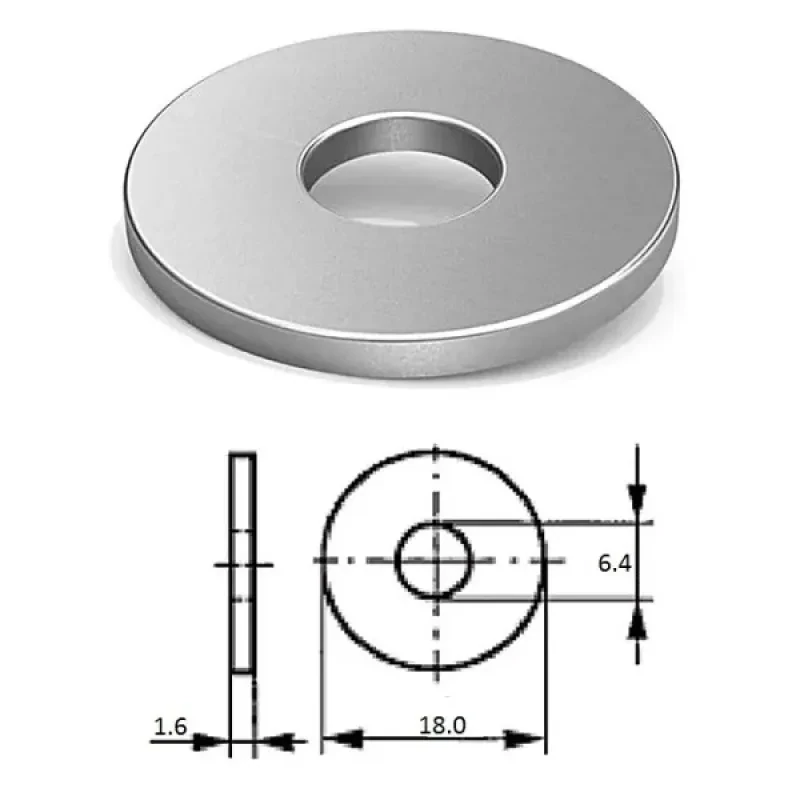 ZONBIX Шайба кузовная M 6 нерж.A2 (100 шт)