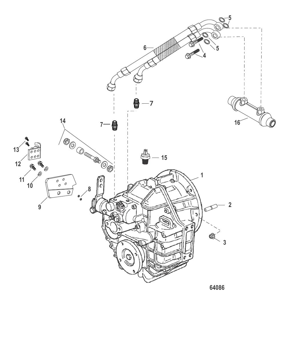 Трансмиссия и связанные детали (45-1 и 45A, механическая)