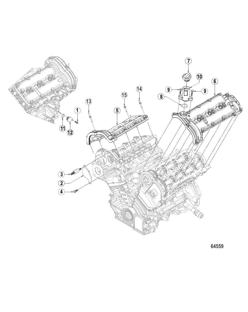 Головка цилиндра Верхняя крышка