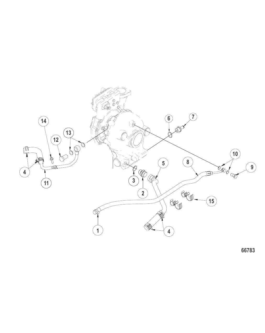 Турбонагнетатель Линии охлаждения