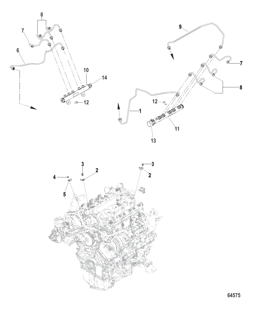 Топливная система Направляющие и линии
