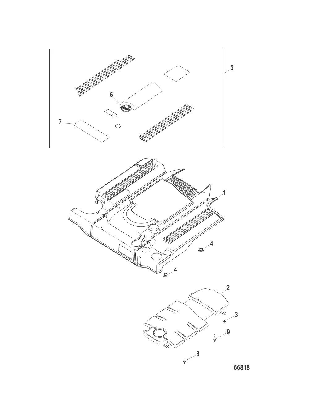 Верхняя крышка двигателя Поворотно-откидная колонка