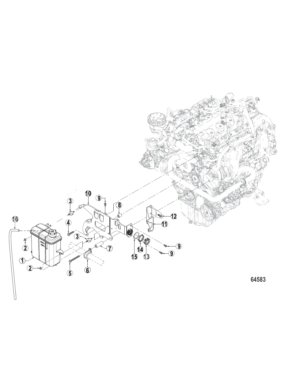Система охлаждения Резервуар и кронштейны