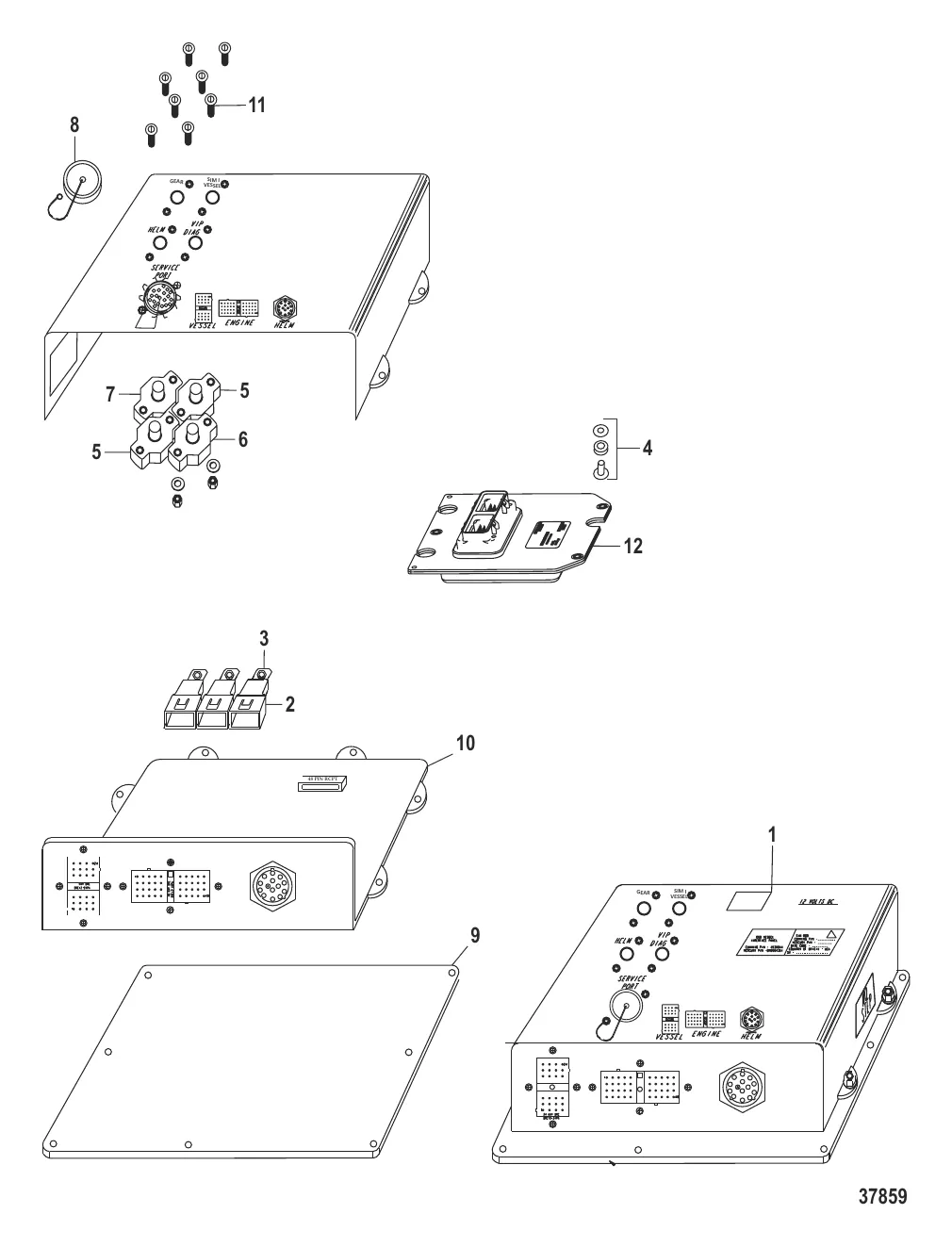 Электросистема Интерфейсная панель судна (VIP) (48 контакта)