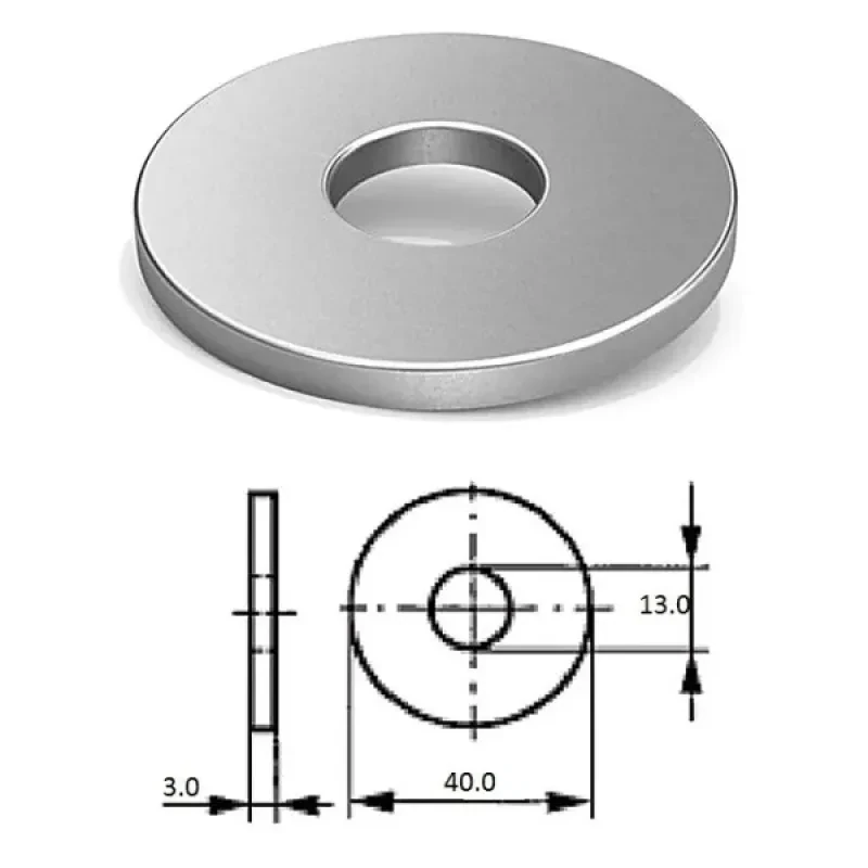 ZONBIX Шайба кузовная M12 нерж.A2 (100 шт)