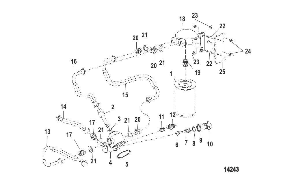 Масляный фильтр и масляные шланги