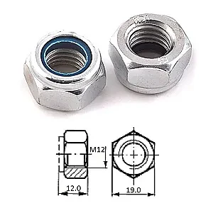 Гайка самоконтрящаяся M12 нерж.A2 D985M12-1.75010