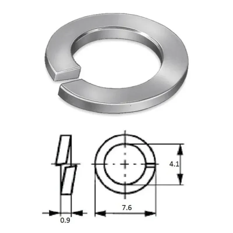 Шайба пружинная (гровер) M 4 нерж.A2